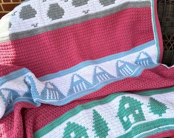 Mosaic Crochet Blanket Pattern: Homeward Bound Overlay (Digital Download)