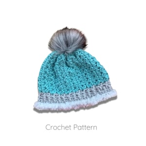 Crochet Beanie Pattern, Glacier Ridge Beanie, Crochet Hat