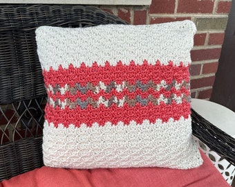 Crochet Pattern, Textured Crochet Pillow, Granny Stitch Pillow