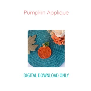 Crochet Pattern, Crochet Pumpkin Applique image 3