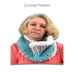Crochet Pattern, Crochet Cowl Pattern, Winter Accessory, Woman&#39;s Fashion Accessory, Glacier Ridge Cowl