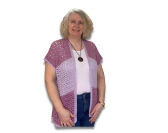 Crochet Vest Pattern, Sleeveless Cardigan Crochet Pattern, Crochet Garment Pattern