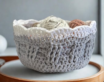 Bulky Basket Pattern, Front Post Double Crochet Basket, Digital PDF