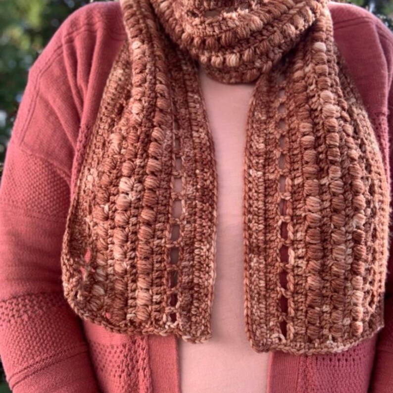 Crochet Scarf, Crochet Accessory Pattern, Crochet Women's Accessory, Crochet Scarf Pattern image 3