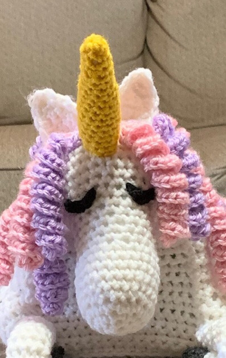 Crochet Pattern, Unicorn Tissue Box Cover, Tissue Cover, Housewarming gift image 4