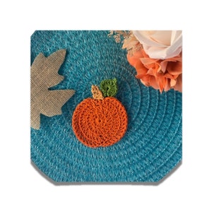 Crochet Pattern, Crochet Pumpkin Applique image 1