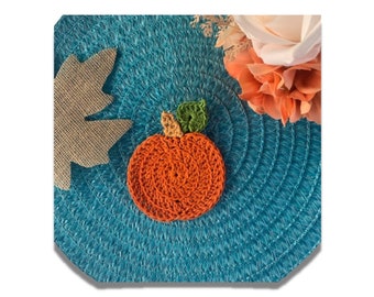 Crochet Pattern, Crochet Pumpkin Applique