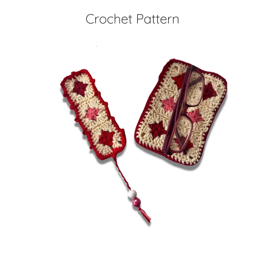 Crochet Pattern, Granny Square Bookmark, Crochet Bookmark, Crochet