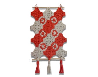 Granny Square Crochet Wall Hanging Pattern (PDF Pattern)