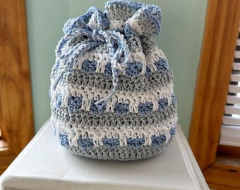 Crochet Gift Bag Pattern: Drawstring Cotton Bags (PDF Pattern)