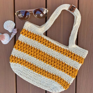 Crochet Beach Tote. Crochet Pattern Simply Beachy Tote, Crochet Bag, Market Bag