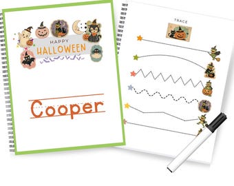 Reusable, Personalized HALLOWEEN Activity Book
