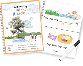 Lecteurs interactifs pour débutants : livre effaçable à sec décodable