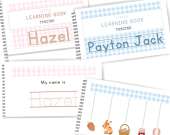 Tracer un petit livre d'apprentissage | personnalisé et réutilisable | Préparation à l'école sans stress | Montessori | École à la maison | Alphabet Formes Nombres