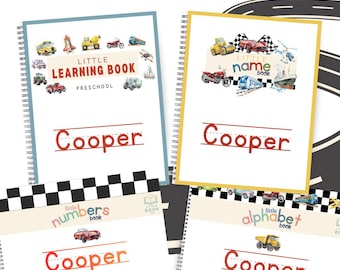 Ensemble de 4 livres - Collection de véhicules pour enfants d'âge préscolaire