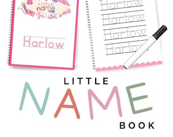 Cahier d'apprentissage de noms personnalisé pour enfants - RÉUTILISABLE