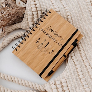 Livre de recettes, livre de recettes à écrire soi-même, fête des mères, livre de cuisine personnalisé, cadeau pour maman, cadeau pour petite amie, livre de cuisine en bois