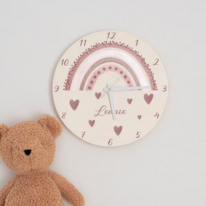 Kinderwandklok, klok voor de kinderkamer, wandklok voor meisjes, klok voor de kinderkamer voor jongens, kinderkamerdecoratie, kinderklok, doop, geboortecadeau