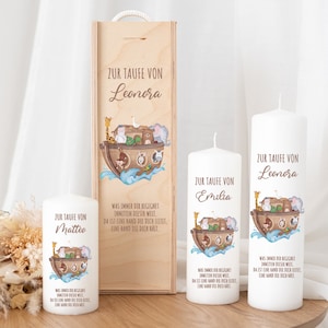 Taufkerze Arche Noah, Taufe Kerze Geschenk, Taufkerze, Arche Noah, Taufgeschenk, Taufe Kinder, Kinderkerze