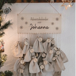 Adventskalender personalisiert, Adventskalender zum befüllen, Adventskalender Holz, Adventskalender Kinder, Weihnachtskalender Bild 1