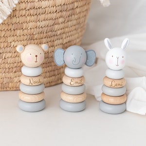 Stapelturm personalisiert, Babygeschenke, Baby Spielzeug, Baby gift, Geburt Geschenk Baby, Geschenk Baby, Stapelturm