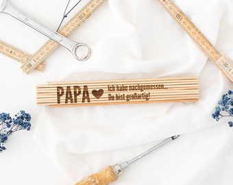 Vatertagsgeschenk, Zollstock Papa, Vatertag, Meterstab Papa, Geschenk Papa, Erster Vatertag, Papa Werkzeug