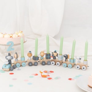 Geburtstagszug mit Zahlen 0-99, Geburtstagszug, Geburtstagszug Holz, Geburtstagszug Kerzen, Geburtstagszug Kind, Erster Geburtstag