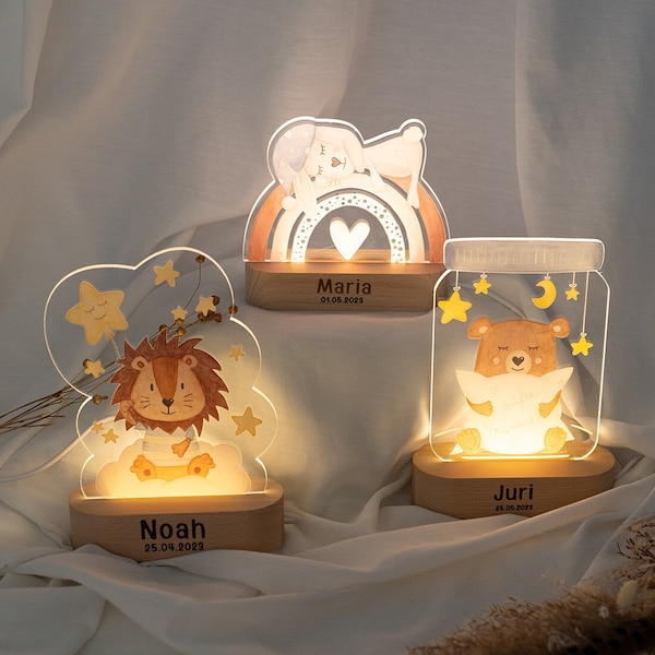 Nachtlicht Baby, Babygeschenk Geburt, Baby, Taufe, Nachtlicht, Geburt, Nachtlicht Kinder, Taufgeschenk, Neugeborenen Geschenk