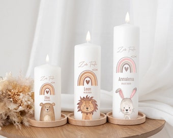 Taufkerze, Taufkerze Junge, Taufkerze Mädchen, Kerze Taufe, Taufkerze Löwe, Taufe, Taufgeschenk, Geschenk zur Taufe, Taufe Kerze