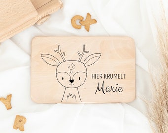 Schneidebrettchen, Frühstücksbrett Dino, Babygeschenk Geburt, Holzbrett personalisiert, Frühstücksbrett mit Name, Babygeschenk