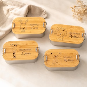 Brotdose personalisiert, Kindergarten Brotdose, Brotdose Kinder, Edelstahl Brotdose, Wunderwunsch, Hier krümelt Brotdose, Vesperdose