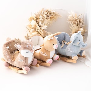 Rocking Horse, Rocking Animal, Kids and Baby, Rocking Deer, Baby Rocker, Nursery Decor, Baby Rocking Toy