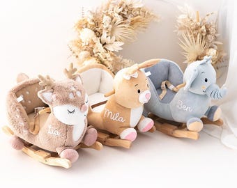 Rocking Horse, Rocking Animal, Kids and Baby, Rocking Deer, Baby Rocker, Nursery Decor, Baby Rocking Toy