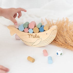 Taufe Geschenk, Montessori Spielzeug, Stapelspiel für Kinder, Kind Stapel Spielzeug, Taufgeschenk Junge, Holz Spielzeug, wooden toys