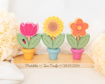 Bautismo, regalo de bautismo niña, personalizado para niña de bautismo, regalos para bautismo, juego de bautismo, regalo de flores, niña de nacimiento