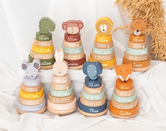 Stapelturm personalisiert, Babygeschenk Geburt, Stapelturm, Geschenk zur Geburt, Baby, Geburtsgeschenk, Baby Gift, Taufe