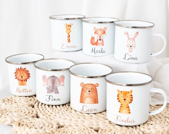 Emaille Tasse Kinder, Babygeschenk, Emaille Tasse, Kindertasse, Tasse Kinder, Becher personalisiert, Mugs, 1. Geburtstag Geschenk