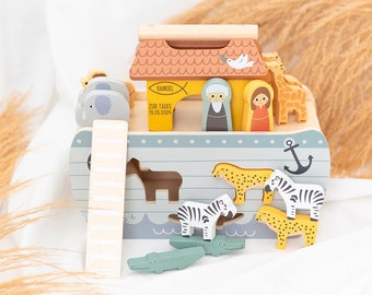 Baptism, baptism gift, Noah's Ark, puzzle game, baptism gifts, 1st birthday baby, baptism boy, baptism girl