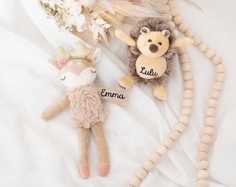 Kleines Stofftier, Kuscheltier personalisiert, Glücksbringer Baby, Kuscheltier Baby, Geschwister Kuscheltier, Kleines Kuscheltier