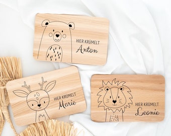 Frühstücksbrett personalisiert Kinder, Schneidebrett, Holzbrett Kinder, 1. Geburtstag Geschenk, Baby Geschenk personalisiert, Taufe