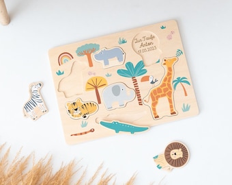 Holzpuzzle, Namenspuzzle, Steckpuzzle, Baby Puzzle, 1. Geburtstag, Taufgeschenk, Holzpuzzle Kinder, Taufgeschenk, Taufe