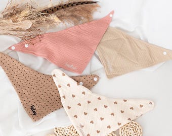 Baby bandana bib, baby gifts, baby triangle scarf, baby bib, personalized baby bib, newborn gift, baby present, christening gift