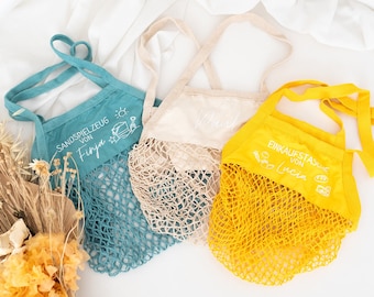 Sand toy bag, mesh bag personalized, change of clothes kindergarten, shopping bag children, toy bag, laundry bag