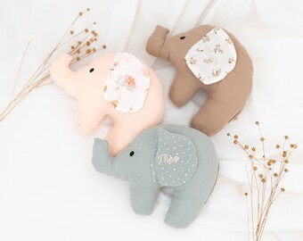 Cucciolo di elefante, peluche elefante, accessori fasciatoio, elefante personalizzato, cuscino elefante, peluche bambino