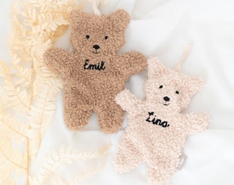 Doudou ours en peluche, doudou, doudou bébé, doudou peluche, cadeau de naissance bébé, ours en peluche personnalisé, doudou ours