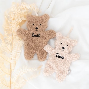 Teddybär Schmusetuch, Schmusetuch, Schmusetier Baby, Kuscheltuch Teddy, Babygeschenk Geburt, Teddybär personalisiert, Schnuffeltuch Bär Bild 1