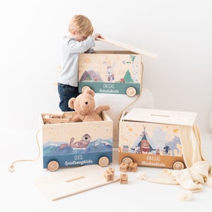 Spielzeugkiste, Spielzeugkiste personalisiert, Spielzeugkiste Rollen, Personalisierte Spielzeugkiste, Spielzeugtruhe, Ordnung Kinderzimmer