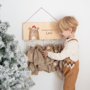 Adventskalender, Adventskalender zum befüllen, Adventskalender Kinder, Adventskalender Holz, Kinderadventskalender Bild 1