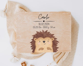 Memory box baby lion, memory box, memory box children, baby gifts, wooden box personalized, baby memory box