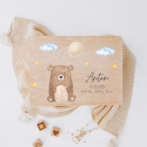 Geburt Holzkiste, Baby Erinnerungskiste, Baby Erinnerungsbox, Erinnerungskiste personalisiert, Babygeschenk Geburt, Holzkiste personalisiert